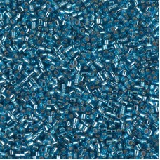 15/0 Delica Seed Beads - Silverlined Aquamarine