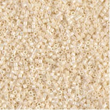 15/0 Delica Seed Beads - Opaque Cream AB - 7gm