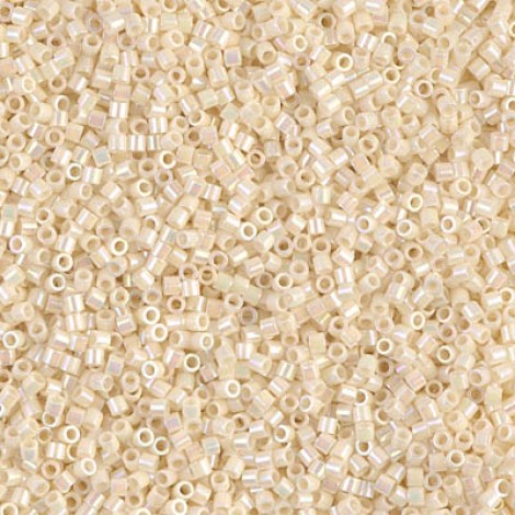 15/0 Delica Seed Beads - Opaque Cream AB