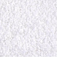 15/0 Delica Seed Beads - Opaque Chalk White