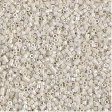 15/0 Delica Seed Beads - Opaque Alabaster Luster