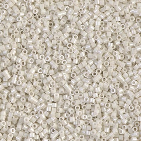 15/0 Delica Seed Beads - Opaque Alabaster Luster
