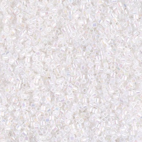 15/0 Delica Seed Beads - White Opal AB
