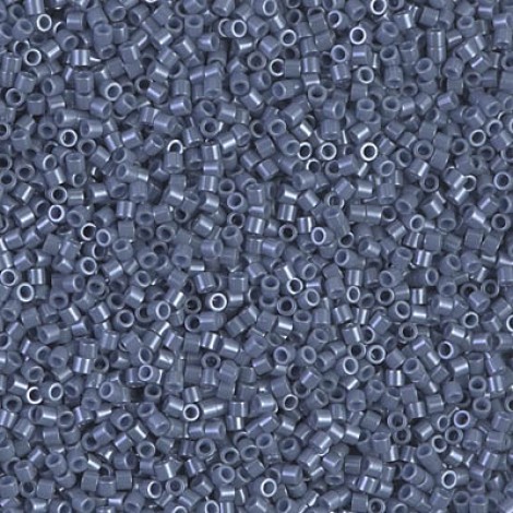 15/0 Delica Seed Beads - Opaque Blueberry Luster - 7gm