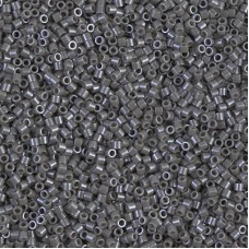 15/0 Delica Seed Beads - Opaque Smoke Luster