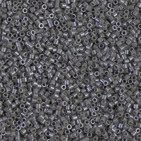 15/0 Delica Seed Beads - Opaque Smoke Luster
