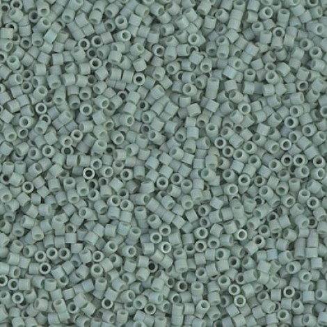 15/0 Delica Seed Beads - Matte Metallic Seafoam Green