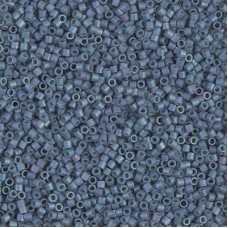15/0 Delica Seed Beads - Matte Metallic Light Grey Blue
