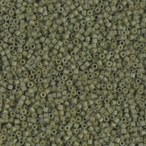 15/0 Delica Seed Beads - Matte Opaque Olive