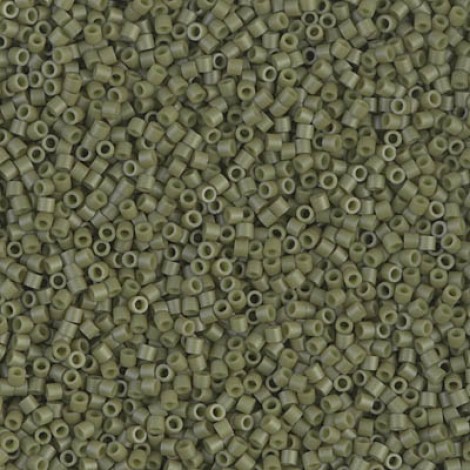 15/0 Delica Seed Beads - Matte Opaque Olive - 7gm 15/0 Delica Seed Beads - Matte Opaque Olive - 7gm