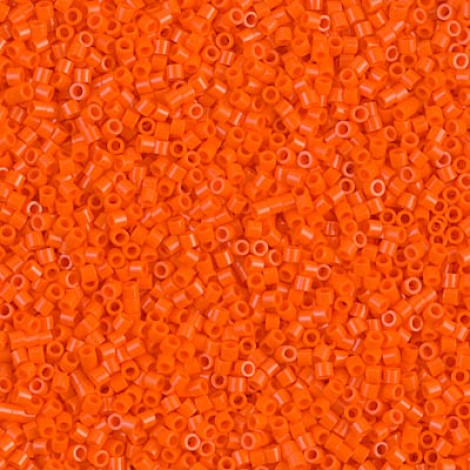 15/0 Delica Seed Beads - Opaque Orange - 7gm