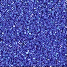 15/0 Delica Seed Beads - Opaque Cyan Blue AB