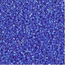 15/0 Delica Seed Beads - Opaque Cyan Blue AB - 7gm