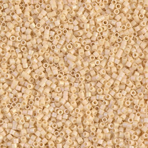 15/0 Delica Seed Beads - Opaque Matte Pear AB - 6.6gm 15/0 Delica Seed Beads - Opaque Matte Pear AB - 6.6gm
