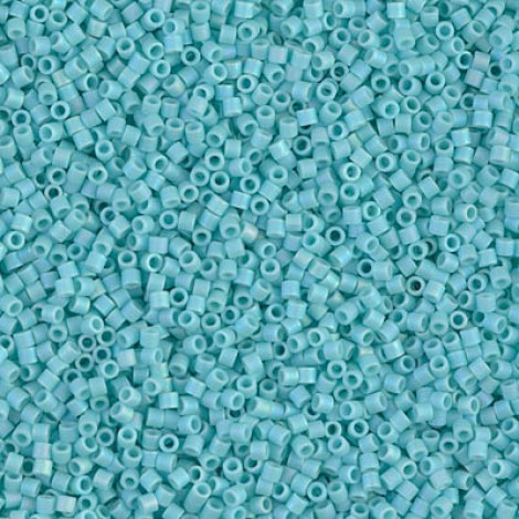 15/0 Delica Seed Beads - Matte Opaque Sea Opal