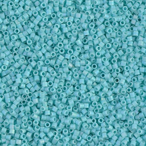 15/0 Delica Seed Beads - Matte Opaque Sea Opal - 7gm 15/0 Delica Seed Beads - Matte Opaque Sea Opal - 7gm