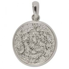 45mm Silver Pl Round Pendant Bezel for Epoxy/Clay/Resin