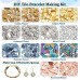 DIY Glass Tile Bead Kit - Includes beads, crystal thread & needles - app 400 pc