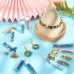DIY Glass Tile Bead Kit - Includes beads, crystal thread & needles - app 400 pc