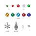 DIY Christmas Theme  Bracelet Making Kit - Includes glass beads, bells, spacers, cord in box