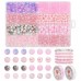 DIY Glass Bead Jewellery Making Kit - Pink & Lilac Colour Mix with 480 beads, & 2 x cord spools in box