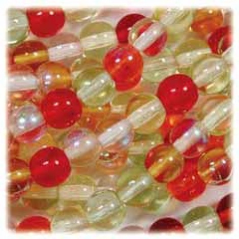 4mm Czech Round Beads - Tango Mix - Pack of 100
