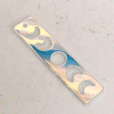 39.6x9.1x1.7mm Acrylic Moon Phase Bar Earring Charms - Pack of 2
