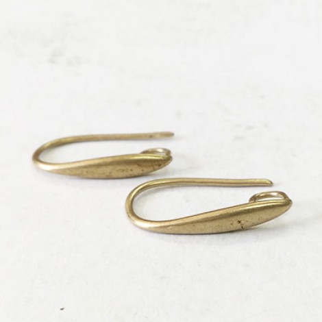 20.4x8.8x1.2mm (18-20ga) Raw Brass Earring Hooks