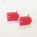 13x9.5mm Mini Acrylic D-Shape Earring Studs with 1mm hole - Matte Pink