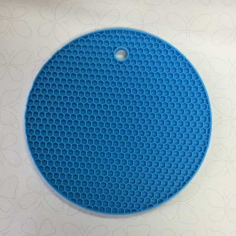 18cm Round Silicone Resin Doming Mat - Blue
