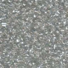 3.4mm Miyuki Drop Seed Beads - Transparent Silverlined Clear - 250GM Factory Pack