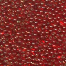 3.4mm Miyuki Drop Seed Beads - Silver Lined Red