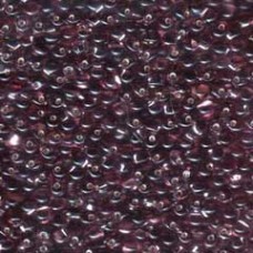 3.4mm Miyuki Drop Seed Beads - Silver Lined Smoky Amethyst - 12.5gm
