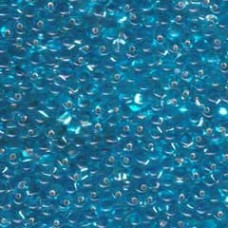 3.4mm Miyuki Drop Seed Beads - Transp Silver Lined Aqua
