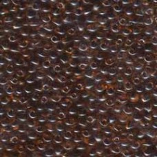 3.4mm Miyuki Drop Seed Beads - Transp Dk Amber - 12.5gm
