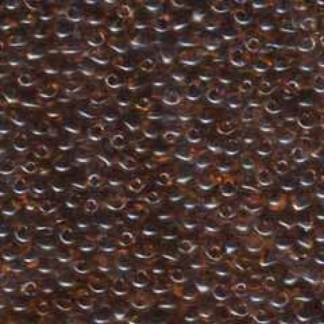3.4mm Miyuki Drop Seed Beads - Transp Dk Amber