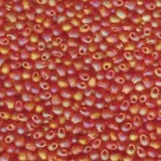 3.4mm Miyuki Drop S/Beads - Matte Transparent Orange AB - 25gm