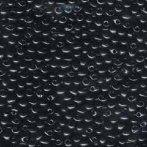 3.4mm Miyuki Drop Seed Beads - Opaque Black - 10gm