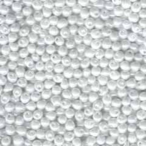 3.4mm Miyuki Drop Beads - White Pearl