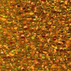 3.4mm Miyuki Drop Seed Beads - Salmon Lined Lime - 12.5gm