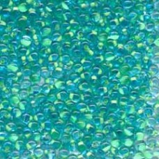 3.4mm Miyuki Drop Seed Beads - Mint Green Lined Aqua - 25gm