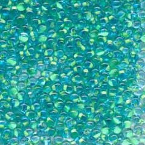 3.4mm Miyuki Drop Seed Beads - Mint Green Lined Aqua - 25gm