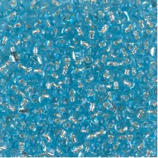 2.8mm Miyuki Drop Beads - Silver Lined Aqua - 10gm