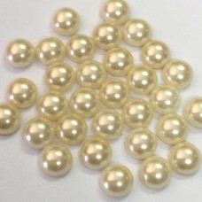 5mm Preciosa Hot Fix Cabochons - Pearl Cream - Pack of 18