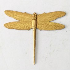 35mm Large Dragonfly Brass Charm