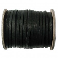 3mm (1/8in) Black Deerskin Lace Cord - Per Metre