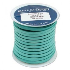3mm (1/8in) Turquoise Deerskin Lace Cord