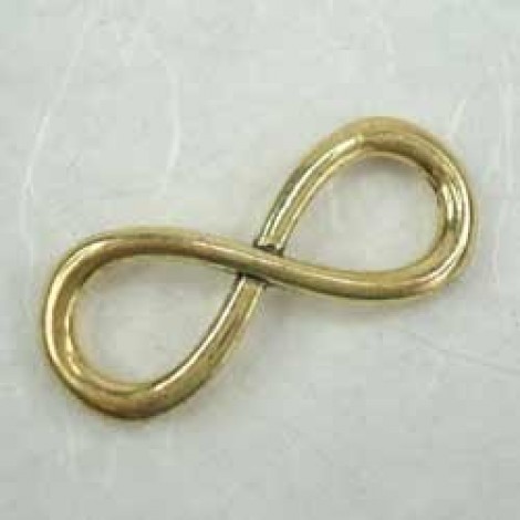 12x31mm Ant Gold Plated Figure-8 Infinity Curved Link - Pack of 10