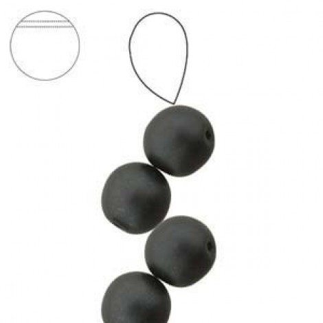 8mm Cz Top-Drilled Druks - Matte Metallic Black - Pack of 20 8mm Cz Top-Drilled Druks - Matte Metallic Black - Pack of 20