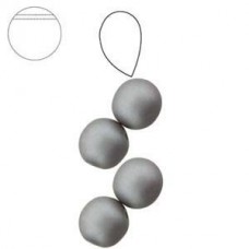 8mm Cz Top-Drilled Druks - Matte Metallic Steel - Pack of 20